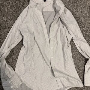 Women’s Ann Taylor White Patterned Shirt